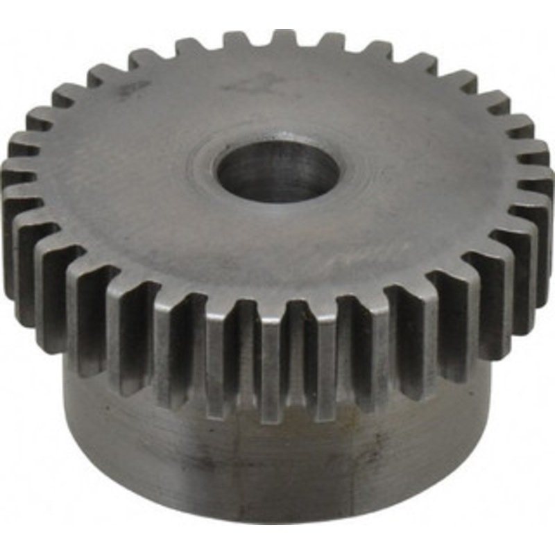 Boston Gear 20 Pitch, 1.6 Pitch Diam, 32 Tooth Spur Gear 3/8 Face Width, 3/8 Bore Diam, 1.32 Hub Diam, 14.5 Pressure Angle, Steel NA32 - 36682037