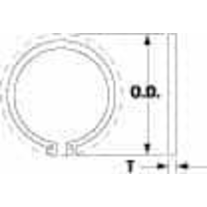 Thomson Industries 0.042 Wide, Stainless Steel 1/2 External Retaining Ring For Use with Linear Bearing SUPER-8 C500SS - 02730505