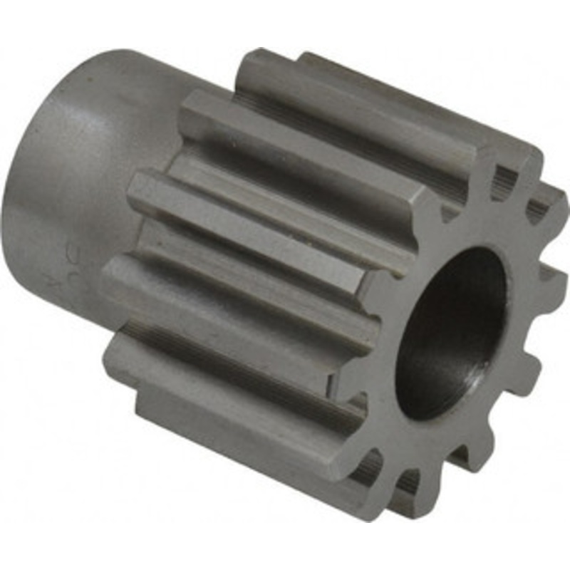 Boston Gear 10 Pitch, 1.2 Pitch Diam, 12 Tooth Spur Gear 1 Face Width, 5/8 Bore Diam, 0.92 Hub Diam, 14.5 Pressure Angle, Steel NF12B - 36682235