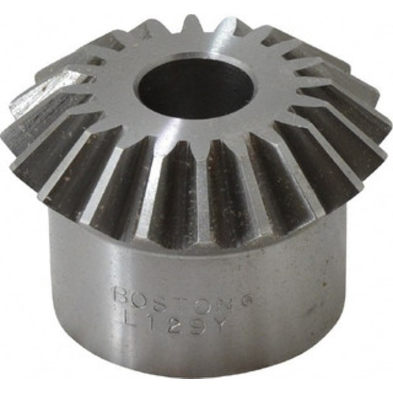 Boston Gear 10 Pitch, 2 Pitch Diam, 20 Tooth Miter Gear 0.45 Face Width, 5/8 Bore Diam, 1.62 Hub Diam, 20 Pressure Angle, Steel L129Y - 36682847