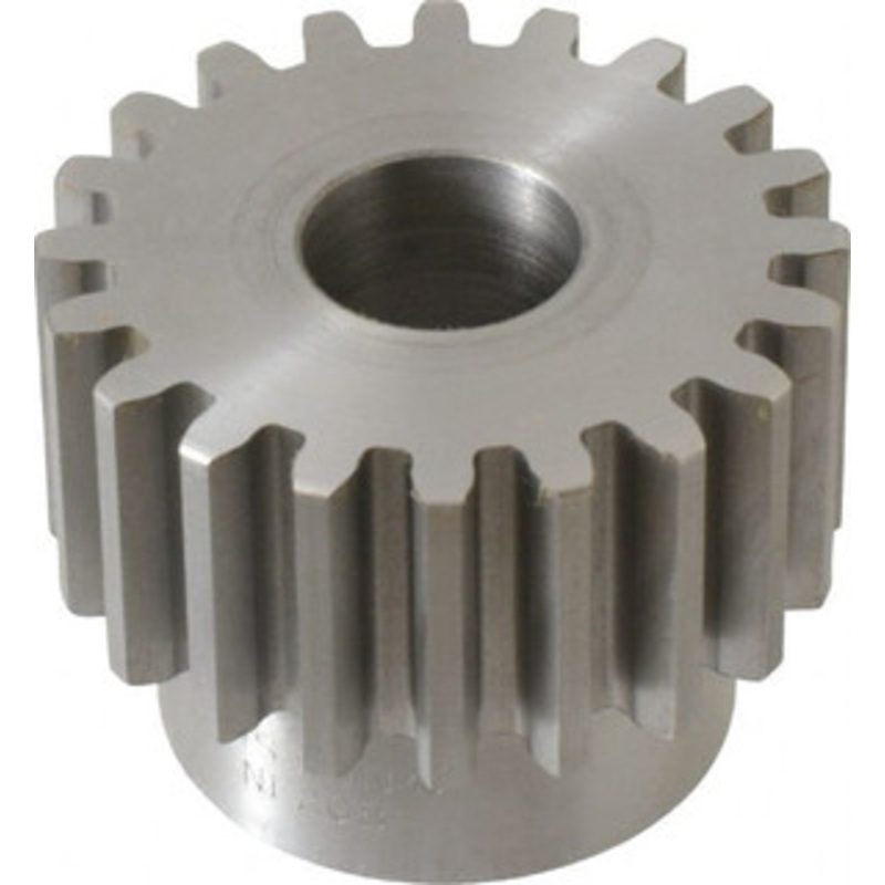 Boston Gear 10 Pitch, 2 Pitch Diam, 20 Tooth Spur Gear 1 Face Width, 3/4 Bore Diam, 1.62 Hub Diam, 14.5 Pressure Angle, Steel NF20B - 36682276