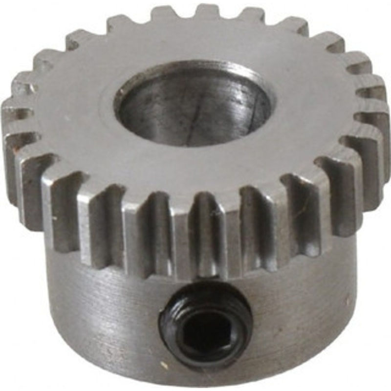Boston Gear 32 Pitch, 3/4 Pitch Diam, 24 Tooth Spur Gear 0.188 Face Width, 5/16 Bore Diam, 0.64 Hub Diam, 14.5 Pressure Angle, Steel H3224 - 36681930