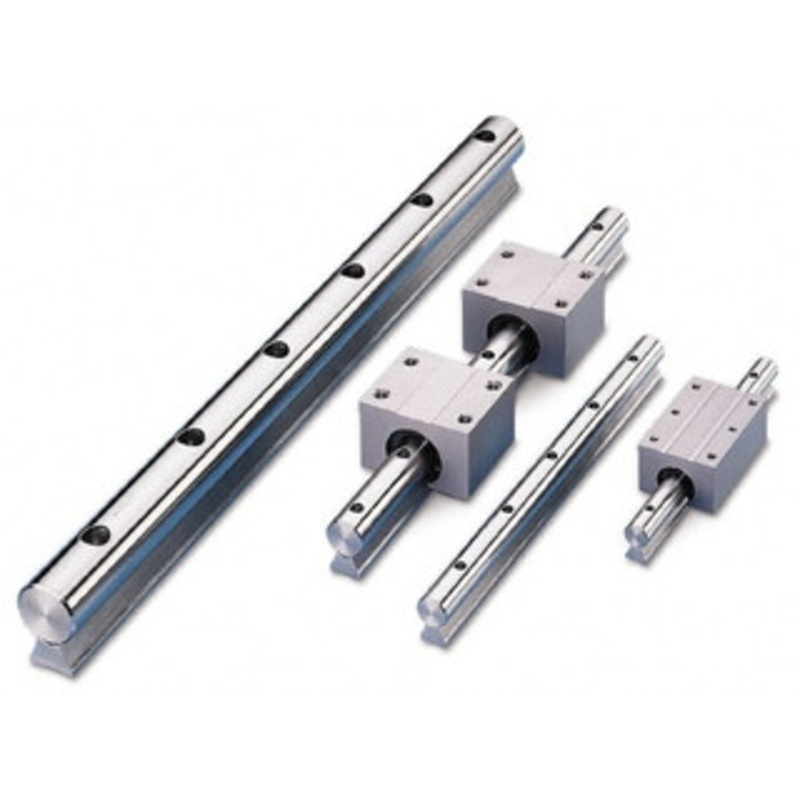 Thomson Industries 1 Shaft Diam, 0.69 Base Width, Steel Shaft, Steel Rail, Round Shaft Assemblies #10 Bolt, 24 Long LSRA16L24 - 36694271