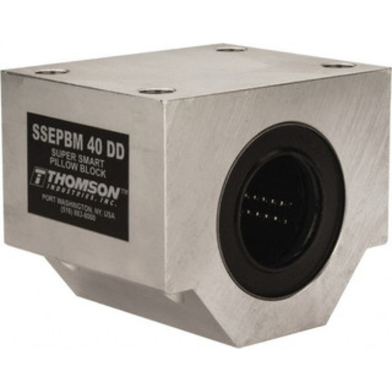 Thomson Industries 40mm Inside Diam, 13,700 Lbs. Dynamic Capacity, Closed Single Pillow Block Linear Bearing 91mm Overall Height x 108mm Overall Width, 58mm Btw Mount Hole Centers SSEPBM40DD - 36691640