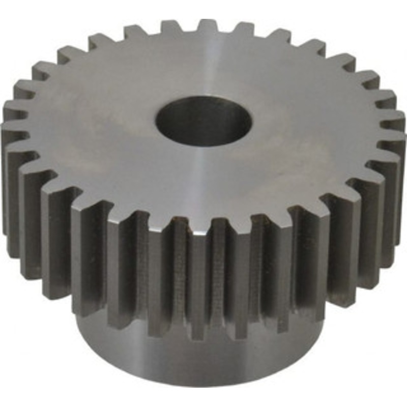 Boston Gear 10 Pitch, 3 Pitch Diam, 30 Tooth Spur Gear 1 Face Width, 3/4 Bore Diam, 2.02 Hub Diam, 14.5 Pressure Angle, Steel NF30A - 36682292