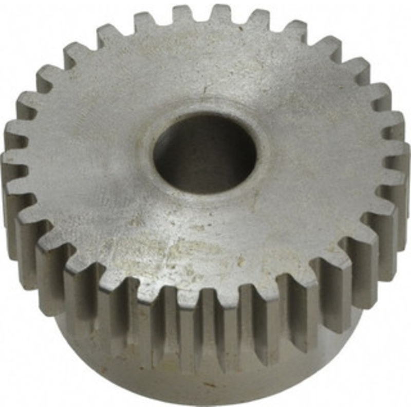 Boston Gear 16 Pitch, 1-7/8 Pitch Diam, 30 Tooth Spur Gear 1/2 Face Width, 1/2 Bore Diam, 1.58 Hub Diam, 14.5 Pressure Angle, Steel NB30B - 36682110