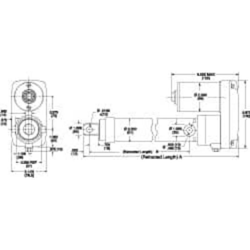 Thomson Industries 4 Stroke Len, 30% Duty Cycle, 12 Volt, Performance PakLinear Electromechanical Actuator DC Input, 0.4 per Second, 1,500 Lb Capacity 12-58B65-04NXXX - 64958515