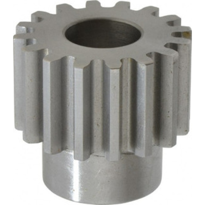 Boston Gear 10 Pitch, 1.6 Pitch Diam, 16 Tooth Spur Gear 1 Face Width, 3/4 Bore Diam, 1.22 Hub Diam, 14.5 Pressure Angle, Steel NF16B - 36682250