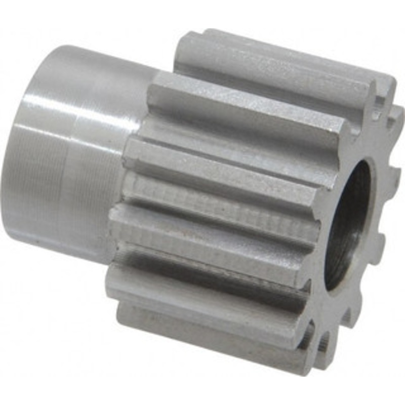 Boston Gear 12 Pitch, 1 Pitch Diam, 12 Tooth Spur Gear 3/4 Face Width, 1/2 Bore Diam, 3/4 Hub Diam, 14.5 Pressure Angle, Steel ND12B - 36682144