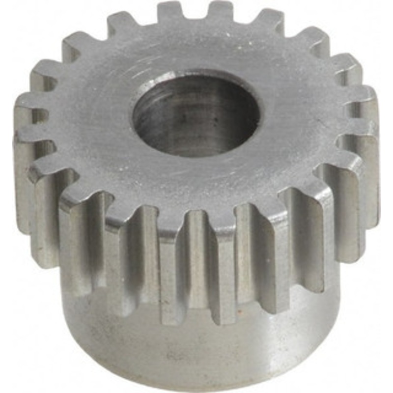 Boston Gear 20 Pitch, 1 Pitch Diam, 20 Tooth Spur Gear 3/8 Face Width, 3/8 Bore Diam, 0.84 Hub Diam, 14.5 Pressure Angle, Steel NA20B - 36682011