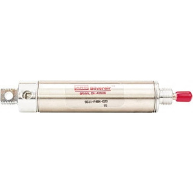 ARO Fluid Management 1 Stroke x 1-1/16 Bore Single Acting Air Cylinder 1/8 Port, 5/16-24 Rod Thread, 200 Max psi, -40 to 160F SS11-P4B4-010 - 60940525