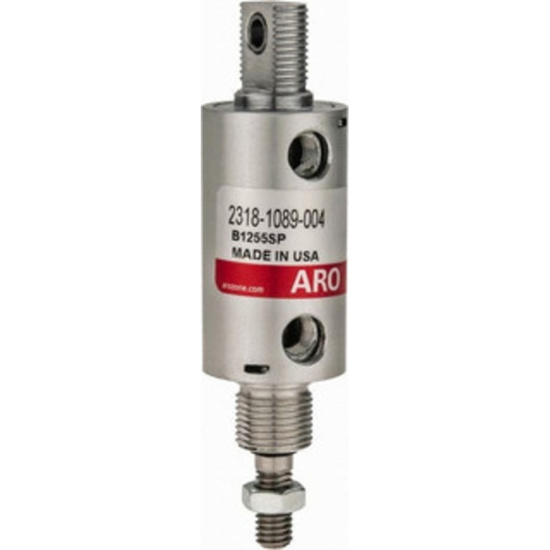 ARO Fluid Management 1/2 Stroke x 1-1/8 Bore Double Acting Air Cylinder 1/8 Port, 3/8-16 Rod Thread 2318-1089-004-M - 35447002