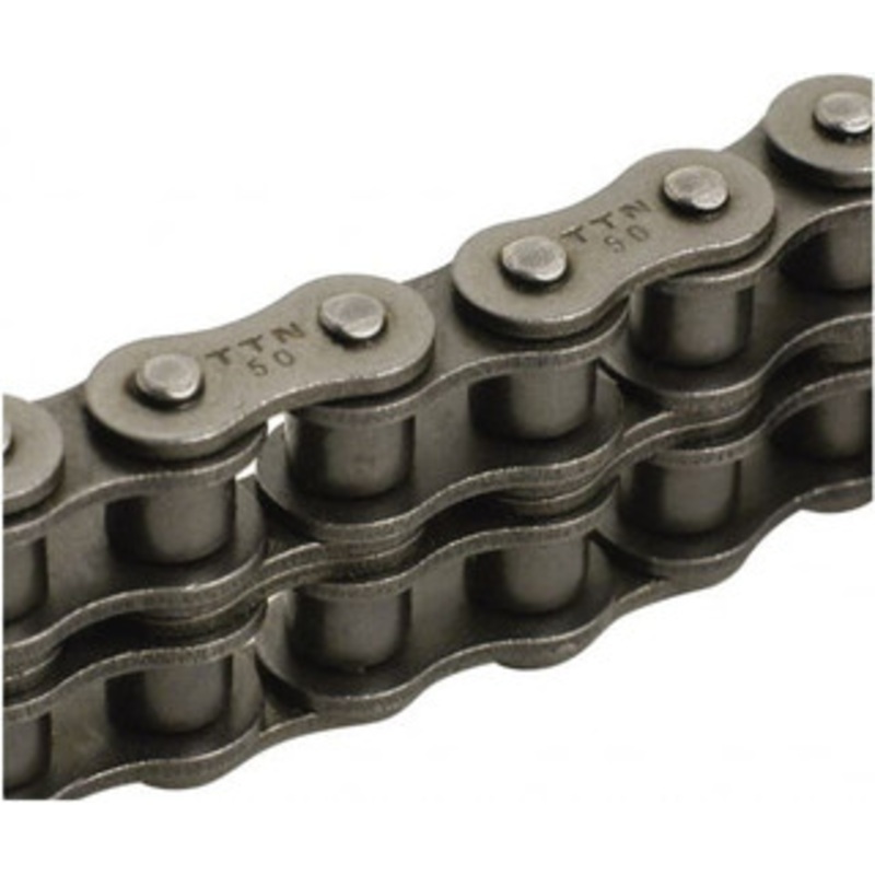 TRITAN 5/8 Pitch, ANSI 50-2, Double Strand Roller Chain Chain No. 50-2, 9,982 Lb. Capacity, 10 Ft. Long, 0.4 Roller Diam, 0.37 Roller Width 50-2R 10FT - 35309418