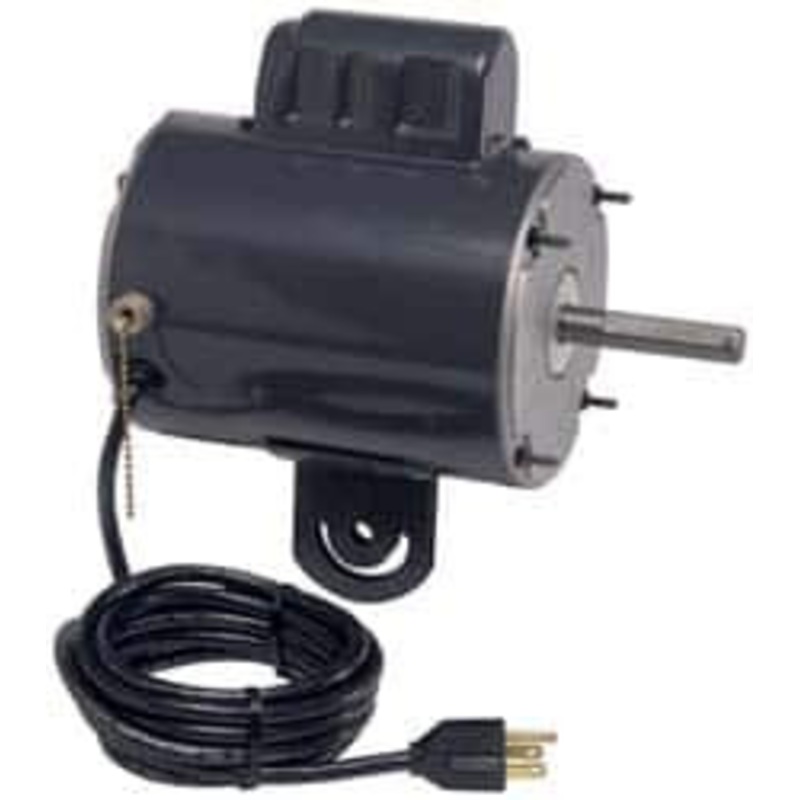 U.S. Motors 1/4 hp, TEAO Enclosure, Auto Thermal Protection, 1,100 RPM, 115 Volt, 60 Hz, Single Phase Permanent Split Capacitor (PSC) Motor Size 48YZ Frame, Yoke Mount, 2 Speed, Sleeve Bearings, 3.00 Full Load Amps, CCW Lead End 1931 - 04176947