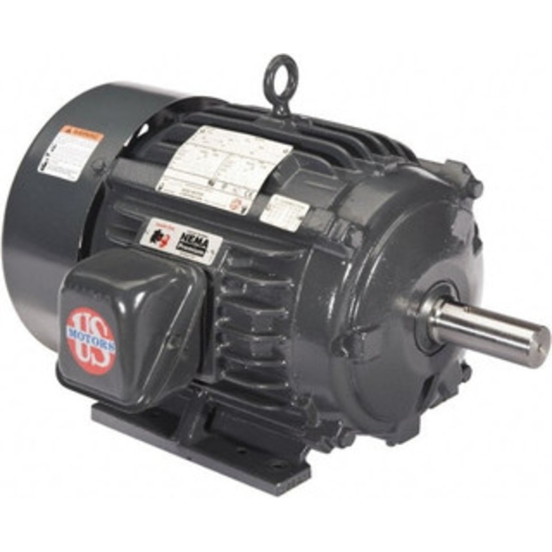 U.S. Motors 1 hp, TEFC Enclosure, No Thermal Protection, 1155, 935 RPM, 208-230/460 & 190/380 Volt, 60/50 Hz, Three Phase Premium Efficient Motor Size 145 Frame, Horizontal-Footed Mount, 1 Speed, Double Shielded Ball Bearings H1P3D - 37785292