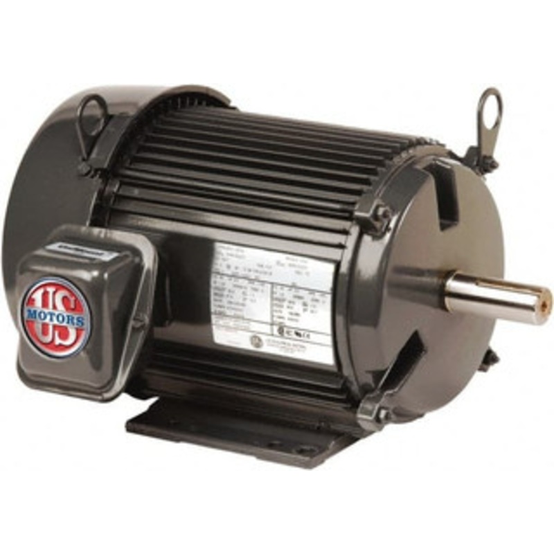 U.S. Motors 1 hp, TEFC Enclosure, No Thermal Protection, 1755, 1440 RPM, 208-230/460 & 190/380 Volt, 60/50 Hz, Three Phase Premium Efficient Motor Size 143 Frame, C-Face Mount, 1 Speed, Sealed Ball Bearings U1P2DCR - 77653335