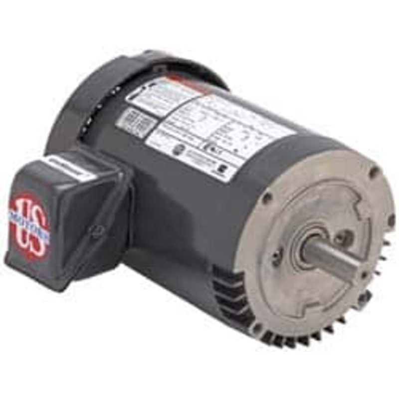 U.S. Motors 1/2 hp, TEFC Enclosure, No Thermal Protection, 1,150 RPM, 208-230/460 Volt, 60 Hz, Three Phase Energy Efficient Motor Size 56C Frame, C-Face Mount, 1 Speed, Ball Bearings, 2.1-2.1/1.1 Full Load Amps, Reversible U12S3ACR - 04089967