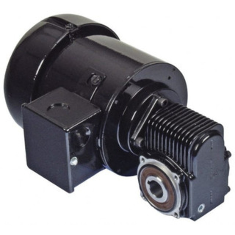 Bison Gear 115 Volt, 330 RPM, 5.2:1 Gear Ratio, Right Angle Gearmotor 32 Frame, 15 Torque, 1/8 hp, TEFC Enclosure 026-756-3405 - 93805851