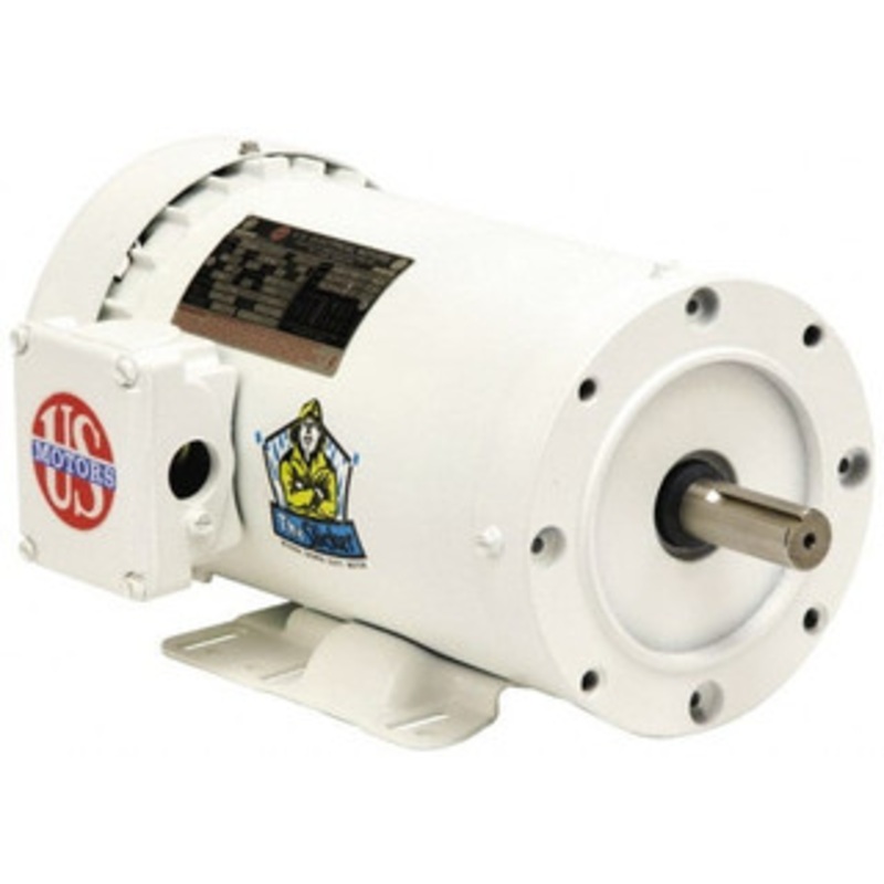 U.S. Motors 3/4 hp, TEFC Enclosure, No Thermal Protection, 1,725 RPM, 230/460 Volt, 60 Hz, Three Phase Energy Efficient Motor Size 56C Frame, C-Face/Base Mount, 1 Speed, Ball Bearings, 2.6/1.3 Full Load Amps, Reversible WD34S2AC - 76507896