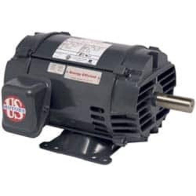 U.S. Motors 7-1/2 hp, ODP Enclosure, No Thermal Protection, 1,185 RPM, 230/460 Volt, 60 Hz, Three Phase Premium Efficient Motor Size 254T Frame, Rigid Mount, 1 Speed, Ball Bearings, 20.3/10.1 Full Load Amps, F Class Insulation D7P3B - 04175709