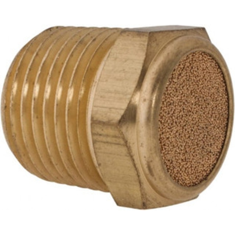 ARO Fluid Management 1/2 Male NPT, 7/8 Hex, 7/8 OAL, Breather Vent 250 Max psi 20311-4 - 31798994