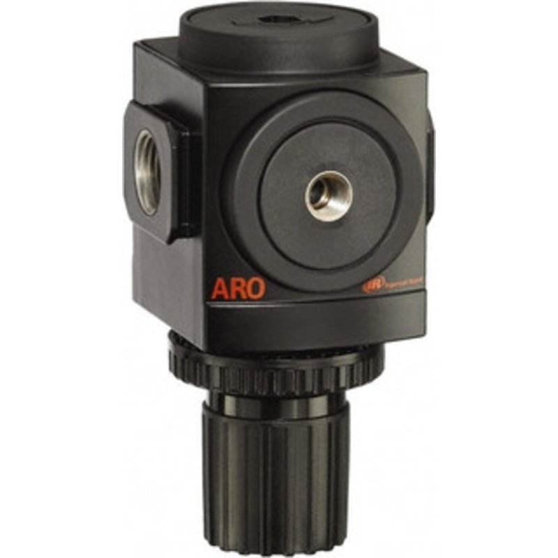 ARO Fluid Management 1/2 NPT 0 - 140 psi Standard Aluminum Regulator 250 Max Supply psi, 210 CFM, 23 to 140F, 3.15 Wide x 5.472 High R37341-100 - 61691663