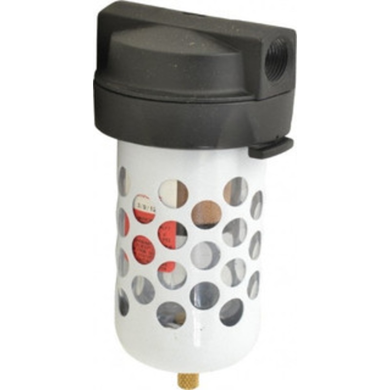 Coilhose Pneumatics 3/8 Port, 5 High, FRL Filter with Polycarbonate Bowl & Manual Drain 150 Max psi, 120F Max, 4 oz Bowl Capacity 8823R - 79811253