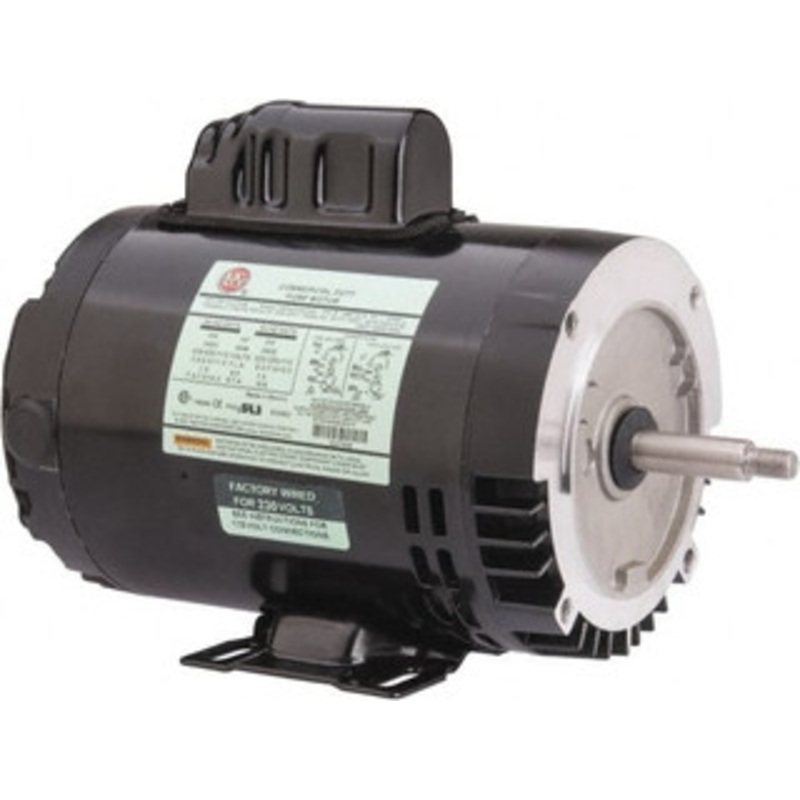 U.S. Motors 3/4 hp, ODP Enclosure, Auto Thermal Protection, 3,450 RPM, 115/208-230 Volt, 60 Hz, Industrial Electric AC/DC Motor Size 56J Frame, J-Face/Rem Base Mount, 1 Speed, Ball Bearings, CCW Drive End EU0752B - 87959037