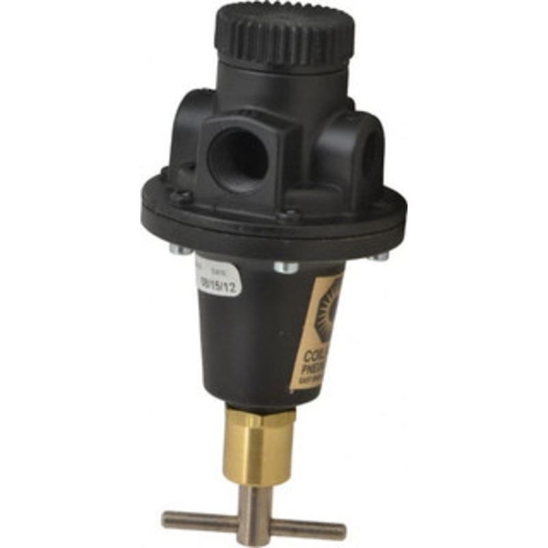 Coilhose Pneumatics 3/8 NPT 0 - 60 psi Tamper Proof Heavy-Duty T-Handle Cast Aluminum Regulator 250 Max Supply psi, 40 CFM, 250F Max, 3 Wide x 5-1/2 High 8803KL - 80074685