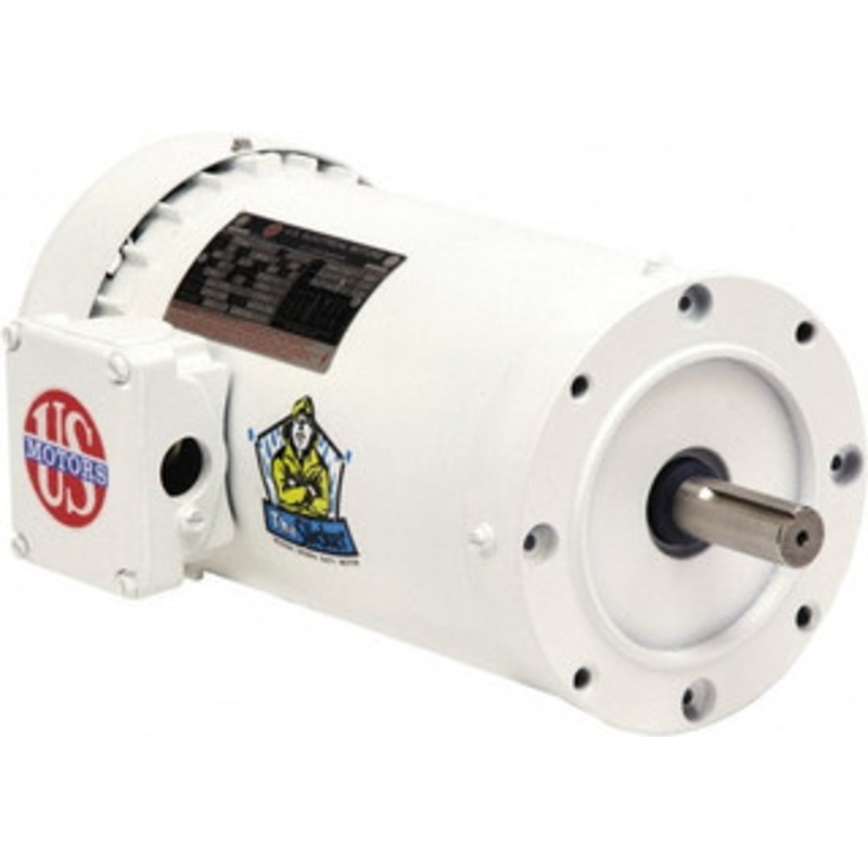 U.S. Motors 1 hp, TEFC Enclosure, No Thermal Protection, 1,725 RPM, 208-230/460 Volt, 60 Hz, Three Phase Premium Efficient Motor Size 143 Frame, C-Face Mount, 1 Speed, Double Sealed Ball Bearings, 3.4-3.3/1.7 Full Load Amps WD1E2A14CR - 77655272