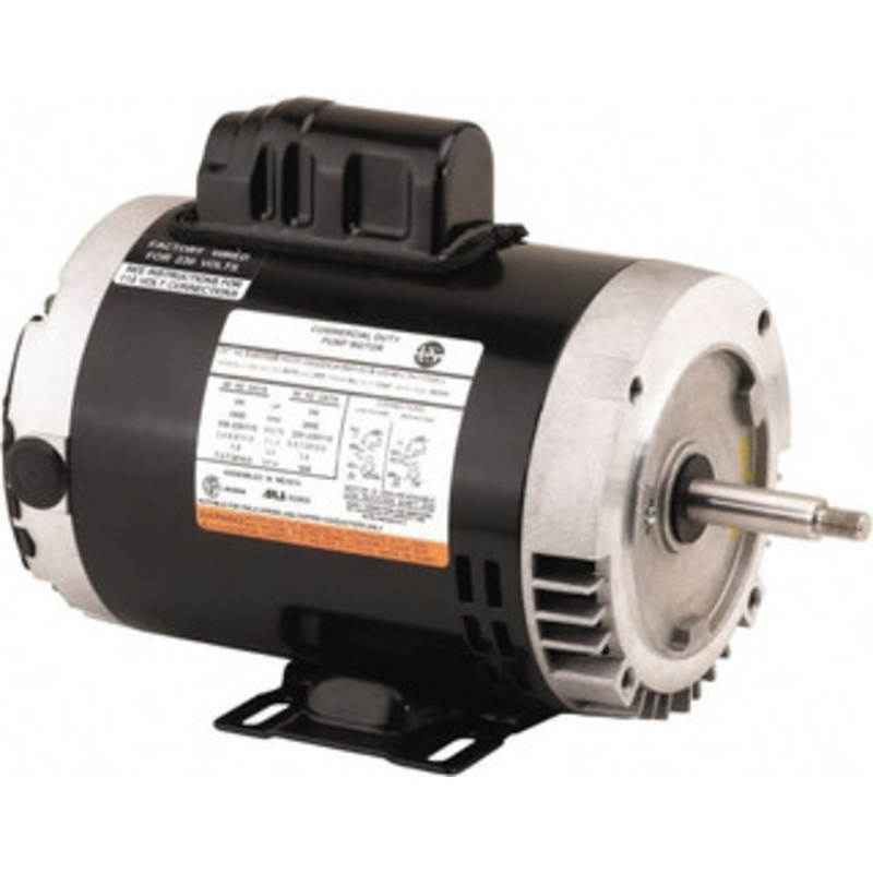 U.S. Motors 3/4 hp, ODP Enclosure, Auto Thermal Protection, 3,450 RPM, 115/208-230 Volt, 60 Hz, Industrial Electric AC/DC Motor Size 56C Frame, C-Face Mount, 1 Speed, Ball Bearings, 10.4/5.4-5.2 Full Load Amps, Reversible EC0752 - 87958732