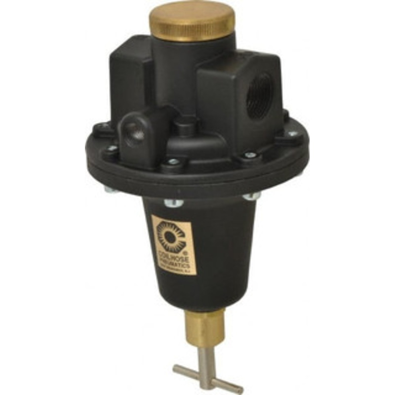 Coilhose Pneumatics 3/4 NPT 0 - 200 psi Tamper Proof Heavy-Duty T-Handle Cast Aluminum Regulator 250 Max Supply psi, 160 CFM, 250F Max, 5 Wide x 8-1/2 High 8806KH - 80074594