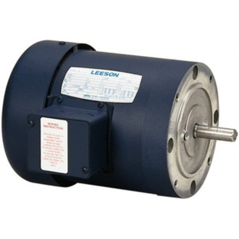 LEESON 1 Max hp, 3,450 Max RPM, Electric AC DC Motor 208-230/460 V Input, Three Phase, 56C Frame 110112.00 - 35366780