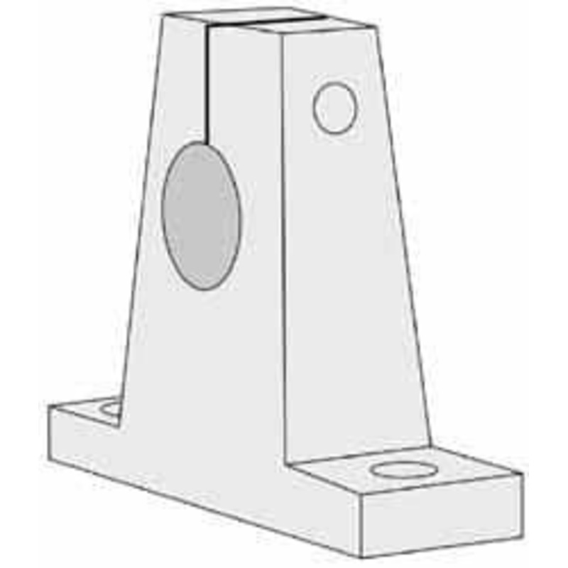Thomson Industries 8mm Diam, Malleable Iron Alloy Shaft Support Plain Shafting SBM08 - 36691848