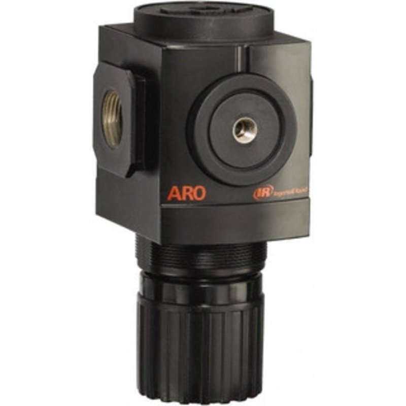 ARO Fluid Management 1 NPT 0 - 140 psi Heavy-Duty Aluminum Regulator 250 Max Supply psi, 290 CFM, 23 to 140F, 4.091 Wide x 7.223 High R37461-100 - 78011699