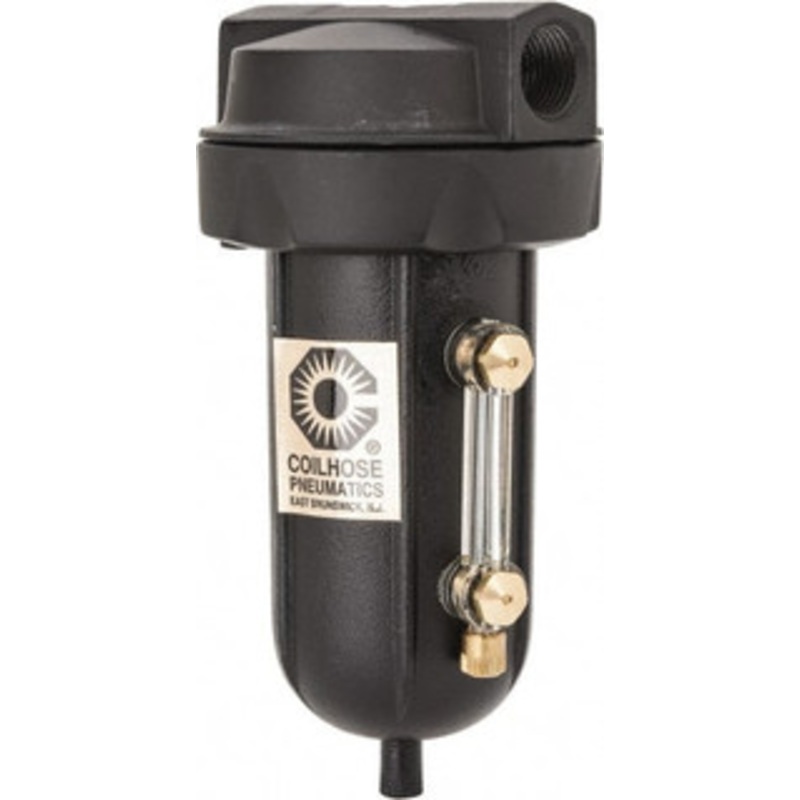 Coilhose Pneumatics 3/8 Port, 5 High, FRL Filter with Aluminum Bowl & Automatic Drain 250 Max psi, 250F Max, 4 oz Bowl Capacity 8823MD - 80070279