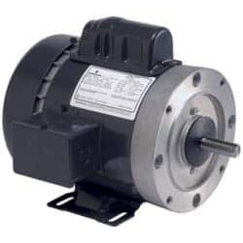 U.S. Motors 3/4 hp, No Thermal Protection, 3,450 RPM, 115/230 Volt, Industrial Electric AC/DC Motor Size 56C Frame, Ball Bearings, 9.8/4.9 Full Load Amps, B Class Insulation T34C1JC - 04180089