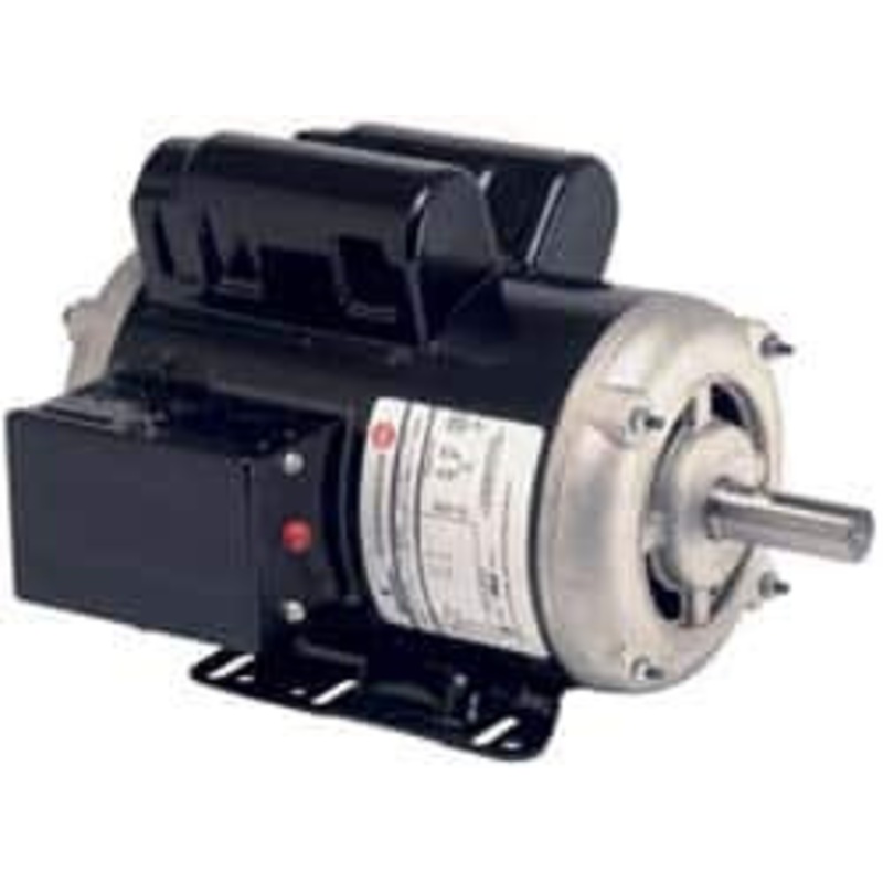 U.S. Motors 5 hp, ODP Enclosure, Manual Thermal Protection, 3,450 RPM, 230 Volt, 60 Hz, Single Phase Capacitor Start-Cap Run Motor Size 143T Frame, Rigid Mount, 1 Speed, Ball Bearings, 21 Full Load Amps, B Class Insulation D5CM1K14 - 04175527