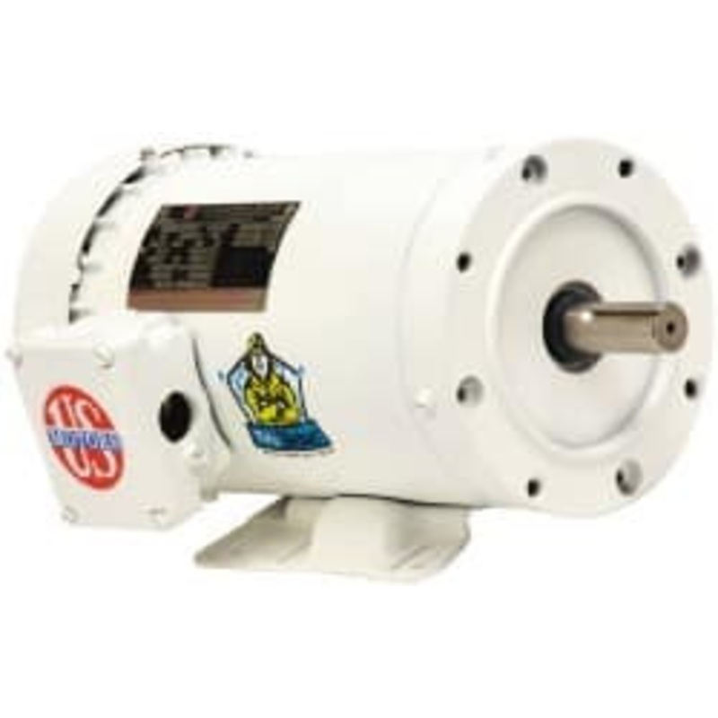 U.S. Motors 1-1/2 Max hp, 3,600 Max RPM, Single Cap Start-Cap Run Electric AC DC Motor 115/208-230 V Input, Single Phase, 56HC Frame, 5/8 Shaft Diam, C-Face/Base Mount, TEFC Enclosure WD32C1JHC - 51691970