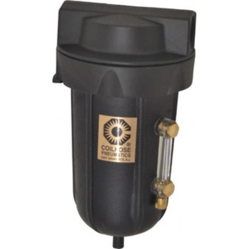 Coilhose Pneumatics 1/2 Port, 7 High, FRL Filter with Aluminum Bowl & Automatic Drain 250 Max psi, 250F Max, 8 oz Bowl Capacity 8824MD - 80070303