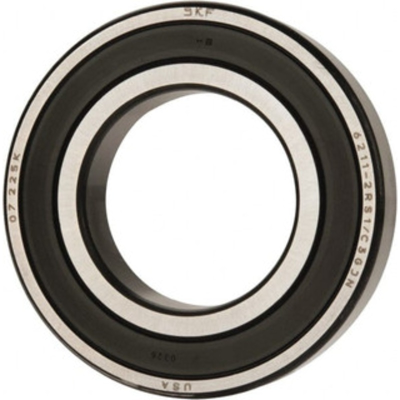 SKF 55mm Bore Diam, 100mm OD, Double Seal Deep Groove Radial Ball Bearing 21mm Wide, 1 Row, Round Bore, 29,000 Nm Static Capacity, 46,200 Nm Dynamic Capacity 6211 2RSJEM - 45667623