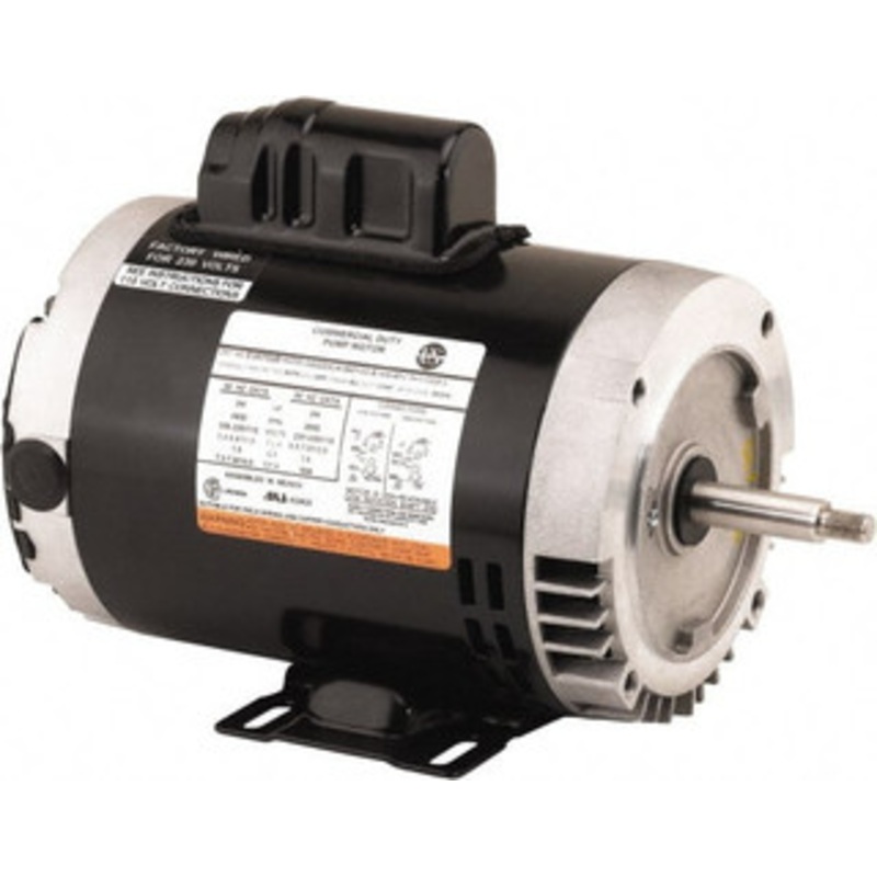 U.S. Motors 2 hp, ODP Enclosure, Auto Thermal Protection, 3,450 RPM, 115/208-230 Volt, 60 Hz, Industrial Electric AC/DC Motor Size 56C Frame, C-Face Mount, 1 Speed, Ball Bearings, 19.6/10.7-9.8 Full Load Amps, CCW Drive End EC2002 - 87958849