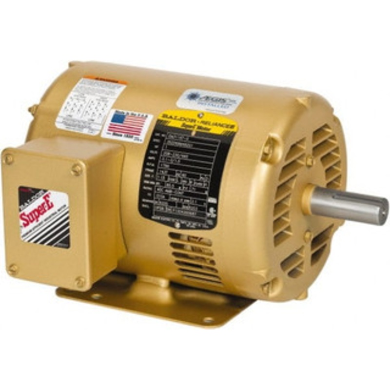 Baldor 2 hp, ODP Enclosure, No Thermal Protection, 1,800 RPM, 208-230/460 Volt, 60 Hz, Three Phase Motor Size 145T Frame, Foot Mount, 1 Speed, Ball Bearings, 2.9 Full Load Amps, F Class Insulation, Reversible EM3157T - 89362974