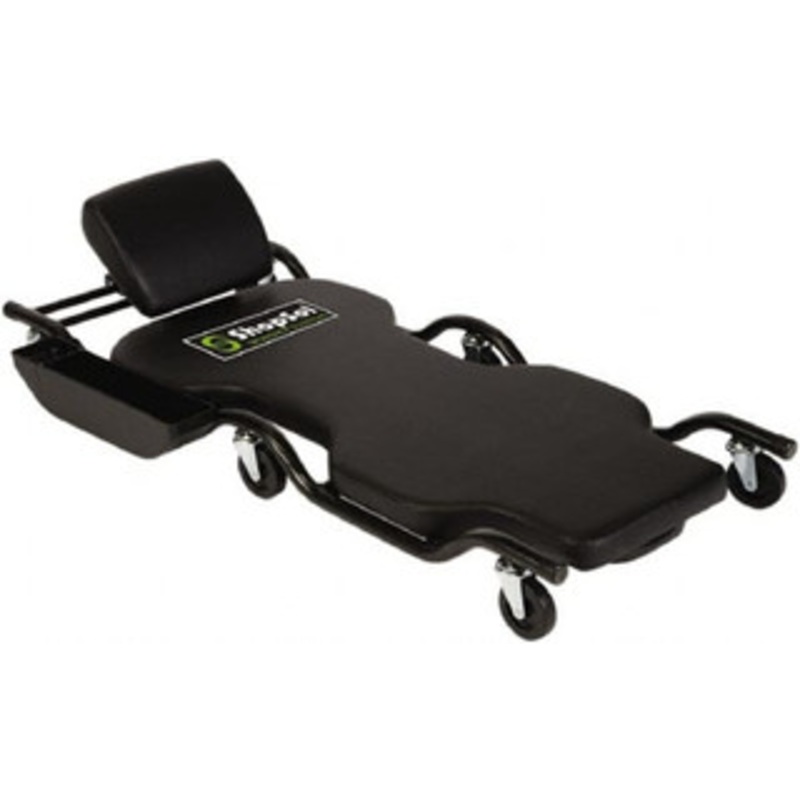 ShopSol 450 Lb Capacity, 6 Wheel Creeper (with Adjustable Headrest) Steel/Vinyl, 44-1/2 Long x 2-1/2 Overall Height x 18 Wide 1010242 - 32178261