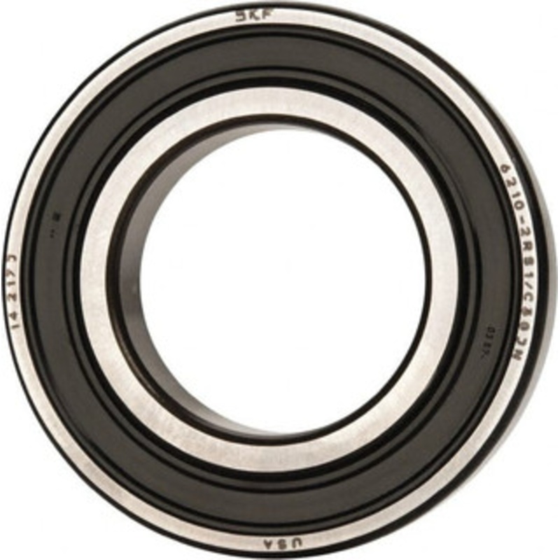 SKF 50mm Bore Diam, 90mm OD, Double Seal Deep Groove Radial Ball Bearing 20mm Wide, 1 Row, Round Bore, 23,200 Nm Static Capacity, 37,100 Nm Dynamic Capacity 6210 2RSJEM - 45667599