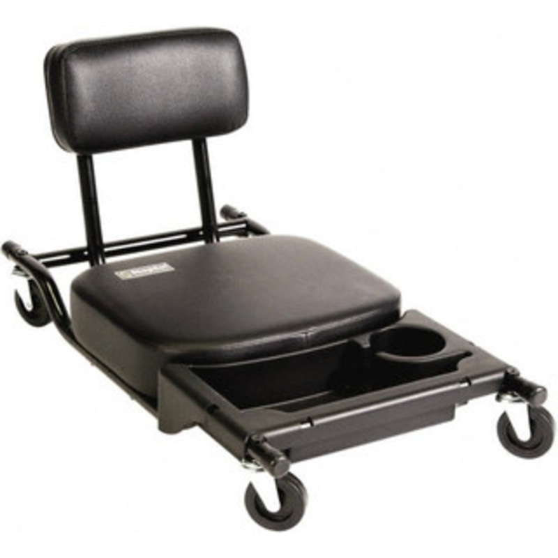 ShopSol 300 Lb Capacity, 4 Wheel Creeper Seat Steel/Vinyl, 32 Long x 18 Overall Height x 16 Wide 3010006 - 32178253
