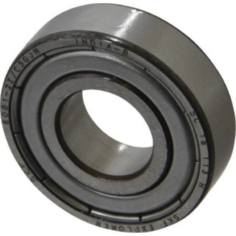 SKF 12mm Bore Diam, 28mm OD, Double Shield Deep Groove Radial Ball Bearing 8mm Wide, 1 Row, Round Bore, 2,360 Nm Static Capacity, 5,400 Nm Dynamic Capacity 6001 2ZJEM - 45666740