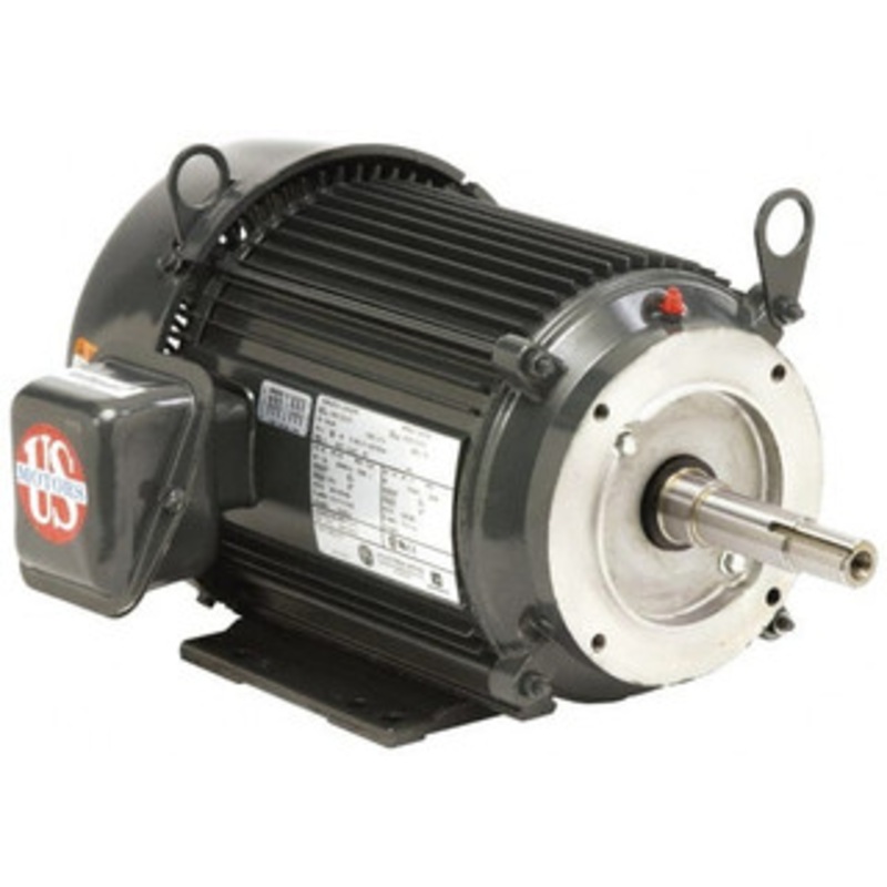 U.S. Motors 3/4 hp, TEFC Enclosure, No Thermal Protection, 3,500 RPM, 208-230/460 Volt, 60 Hz, Three Phase Standard Efficient Motor Size 56J Frame, Rigid Mount, 1 Speed, Ball Bearings, 2.7-2.5/1.3 Full Load Amps, Reversible EE515 - 81423113
