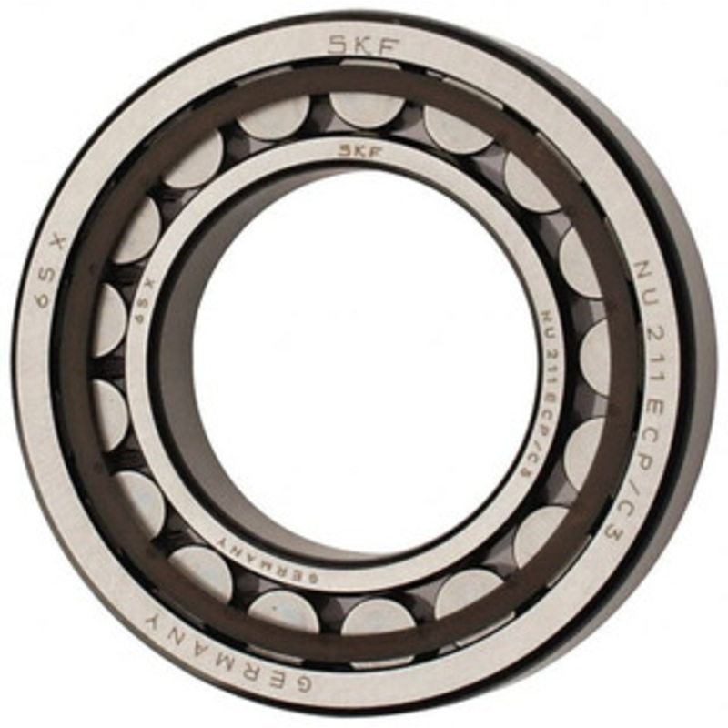 SKF 55mm Bore Diam, 100mm Outside Diam, 21mm Wide Cylindrical Roller Bearing 84,200 N Dynamic Capacity, 95,000 Lbs. Static Capacity NU 211 ECP/C3 - 43341999