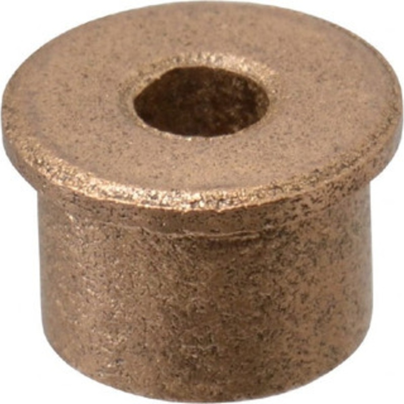 Boston Gear 1/8 Inside x 5/16 Outside Diam, Oil Impregnated Bronze Sleeve Bearing 3/8 Flange Outside Diam, 3/64 Flange Thickness, 1/4 OAL 35516 - 06454318